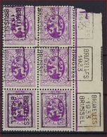 Zegel Nr. 281 Blok Van 6 Voorafgestempeld Nr. 6037 In Positie B   BRUXELLES 1933 BRUSSEL  ; Staat Zie Scan ! - Rollenmarken 1930-..