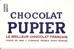 BUVARD BLOTTING PAPER CHOCOLAT PUPIER FABRIQUE DOLE A SAIN-ETIENNE 42 LOIRE - Chocolat