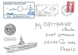 France 1993 Porte Avions Clemenceau Opération Balbuzard Adriatic Sea UNPROFOR Naval Cover - Militaria