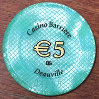 14 DEAUVILLE CASINO BARRIÈRE 5 EUROS N° 014230 CHIP TOKENS COINS GAMING - Casino