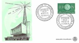 France 1961 Strasbourg Inauguration Radio European Council Special Handstamp Cover - Instituciones Europeas