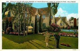 Golf * Sport * Estelle Taylor And Jack Dempsey At Their Beautiful Home In Laughlin Park, Hollywwod * United States Links - Golf