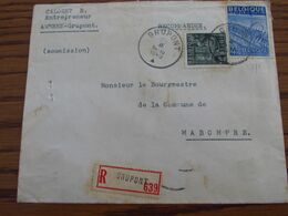 N° 763 + N° 771 (série EXPORTATIONS BELGES)  Sur Lettre Recommandée De GRUPONT En 1949. Cachets De Cire Au Verso - 1948 Export