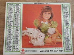 Calendrier-Almanach Des Postes P.T.T.     1984      Eure - Grand Format : 1981-90