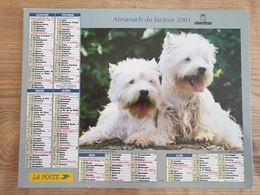 Calendrier-Almanach Des Postes P.T.T.     2001     Eure - Grand Format : 1991-00