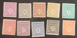 FRANCE YT 620/629 NEUFS* MH ANNÉE 1944 - 1944-45 Triumphbogen