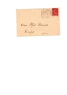 LETTRE OBLITERATION DAGUIN  --LE JURA FRANCAIS -L'ETE SES LACS -L'HIVER SES SPORTS -ANNEE 1927 - Mechanical Postmarks (Other)
