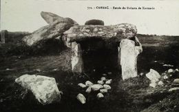 CPA  Carnac  Entrée De Dolmen De Kermario - Dolmen & Menhirs