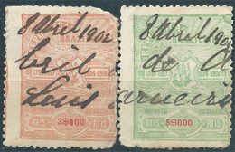 Republica Brazil, Brasile,Revenue Stamps 3$000 & 5$000 Canceled In 1902 - Service