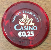 57 AMNEVILLE LES THERMES JETON DE CASINO DE 0,25 EURO N° 00155 CHIP TOKENS COINS GAMING - Casino