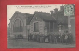 CPA Abîmée  -  Billancourt  - Quai Du Point Du Jour - Sortie Des Ateliers De L’Émaillerie Parisienne - Boulogne Billancourt