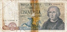 ITALY 5000 LIRE 1977 G-VG P-102c "Free Shipping Via Regular Air Mail (buyer Risk)" - 5.000 Lire