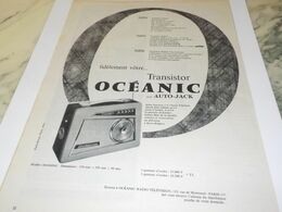 ANCIENNE  PUBLICITE TRANSISTOR OCEANIC 1959 - Andere & Zonder Classificatie