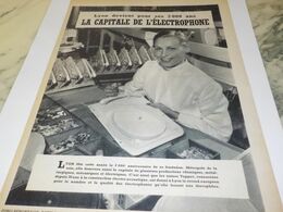 ANCIENNE PUBLICITE ELECTROPHONE TEPPAZ LYON 1958 - Otros Aparatos