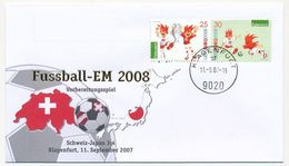 AUTRICHE - Championnat D'Europe EM 2008 - Env. Commémo. SUISSE - JAPON 11 Septembre 2007 Obl Klagenfurt - Eurocopa (UEFA)