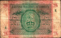 20028) BANCONOTA DELLA  BRITISH MILITARY AUTORITY " 2/6 SHILLINGS "    -banconota Non Trattata.vedi Foto - Occupazione Alleata Seconda Guerra Mondiale