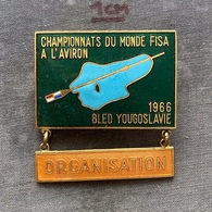 Badge Pin ZN009413 - Rowing Kayak Canoe Yugoslavia Slovenia Bled World Championship 1966 ORGANISATION - Rudersport