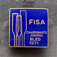 Badge Pin ZN009419 - Rowing Kayak Canoe Yugoslavia Sovenia Bled 2nd Junior World Championships 1971 - Rudersport