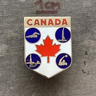 Badge Pin ZN009450 - Swimming Water Polo Waterpolo Diving Canada Water Sports Association Federation Union - Natation