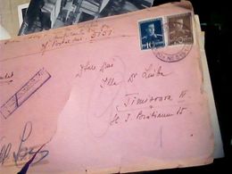 ROMANIA RACCOMANTATA POSTAL MILITAR 5151  VB19448 GIUGNO X TIMISOARA 16 +20 LEI   HQ10124 - Postmark Collection