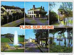 Carte Postale 78. Flins-sur-Mer  Groupe Scolaire Roger Vassieux  L'usine Des Eaux  Du Bois-Saint-Vincent - Flins Sur Seine