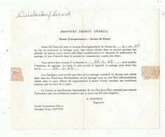 Ecosse , GRETNA , Convocation En Vue De Publication De Mariage , 1968 ,frais Fr 1.45 E - Unclassified