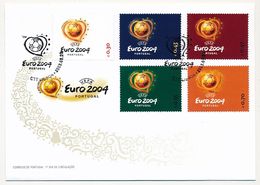 PORTUGAL - 6 Enveloppes UEFA 2004 Dont Série Auto-adhésifs - - Fußball-Europameisterschaft (UEFA)