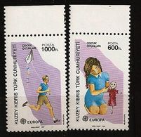 Turquie Chypre Turc RTCN 1989 N° 226 / 7 ** Europa Emission Conjointe Jeux D'enfants Poupée Chiffon Cerf-volant Couettes - Autres & Non Classés