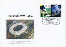 ALLEMAGNE - Enveloppe WM 2006 - STUTTGART - Gottlieb-Daimler-Stadion - Obl Temporaire - 2006 – Deutschland