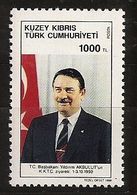 Turquie Chypre Turc RTCN 1990 N° 268 ** Politique, Premier Ministre, Yildirim Akbulut, Droit, Avocat, Ministre Intérieur - Sonstige & Ohne Zuordnung