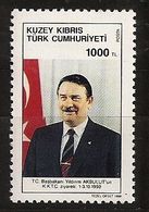 Turquie Chypre Turc RTCN 1990 N° 268 ** Politique, Premier Ministre, Yildirim Akbulut, Droit, Avocat, Ministre Intérieur - Andere & Zonder Classificatie