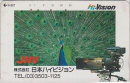 Télécarte JAPON / 110-120371 - OISEAU - PAON / Parade Nuptiale - PEACOCK BIRD JAPAN Phonecard - PFAU Vogel - 5110 - Gallináceos & Faisanes