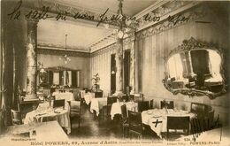 Paris * 2 ème * Hôtel Powers * 2 Cpa * 69 Avenue D'antin * Le Restaurant Et Le Salon De Thé - Cafés, Hoteles, Restaurantes