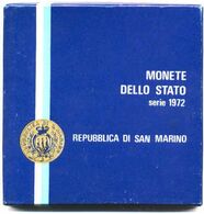 SAN MARINO - SERIE COMPLETA ANNO 1972 - 8 VALORI INCLUSO 500 ARGENTO - SCATOLA - Saint-Marin