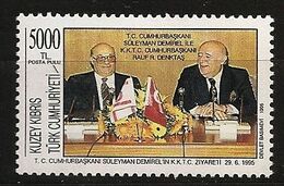 Turquie Chypre Turc RTCN 1995 N° 374 ** Président, Süleyman Demirel, Fleurs, Bouquet, Microphone, Irak, Grèce, Denktaş - Autres & Non Classés