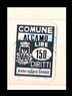 COMUNE DI ALCAMO    - MARCA COMUNALE LIRE 150  - CON STEMMA - Autres & Non Classés
