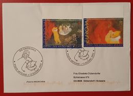 VATICANO VATIKAN VATICAN EUROPA CIRCUS FDC 2002 SWITZERLAND - Storia Postale