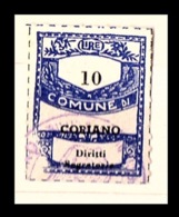 COMUNE DI CORIANO   - MARCA COMUNALE DA L. 10 - Autres & Non Classés