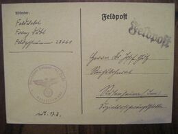 Feldpost 1940  Feldpostnummer 28761 Eisenbahn-Betriebs-Kompanie 201 Reich Allemagne Cover - Lettres & Documents