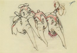 Postcard - The Art Of Disney, The Golden Age 1937-61 - Dumbo 1941 - Cleanup Animation Drawing By Bill Tytla - Unclassified