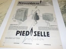 ANCIENNE  PUBLICITE CUISINIERE  PIEDSELLE  1956 - Altri Apparecchi