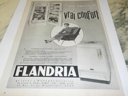 ANCIENNE PUBLICITE FRIGO FLANDRIA USINES A WATTRELOS 1959 - Autres Appareils