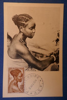 C MOYEN COGO CARTE 1954 AEF POINTE NOIRE + FEMME BACONGO - Covers & Documents