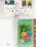 South Africa Leter And Double Postcard New Year,Christmas - AIR MAIL Via Macedonia 1977.Flora - Protea Plants 1977 - Storia Postale
