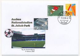 SUISSE - Enveloppe Commémo.  AUSBAU Nationalstadion St Jakob-Park - 9 Février 2005 BALE - Altri & Non Classificati