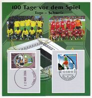 SUISSE / TOGO - Document Encart 14 Cm X 15 Cm - 100 Jours Avant Le Match TOGO - SUISSE - 2006 - Storia Postale