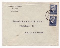 Lettre Beyoğlu Istanbul İSMET İNÖNÜ Turquie Moritz Ephraim Zurich Suisse - Covers & Documents