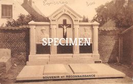 Souvenir Et Reconnaissance - Espierres - Spiere - Espierres-Helchin - Spiere-Helkijn