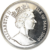 Monnaie, Isle Of Man, Crown, 2000, Pobjoy Mint, Millénaire - Station Spatiale - Eiland Man