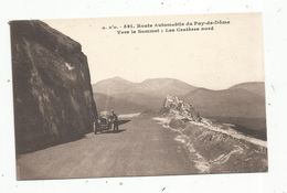 Cp , Automobile , Route Automobile Du PUY DE DOME , Vers Le Sommet: Les Cratères Nord , Vierge - Turismo